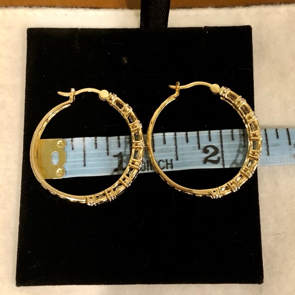 14K hoops gems - Picture 7 of 8